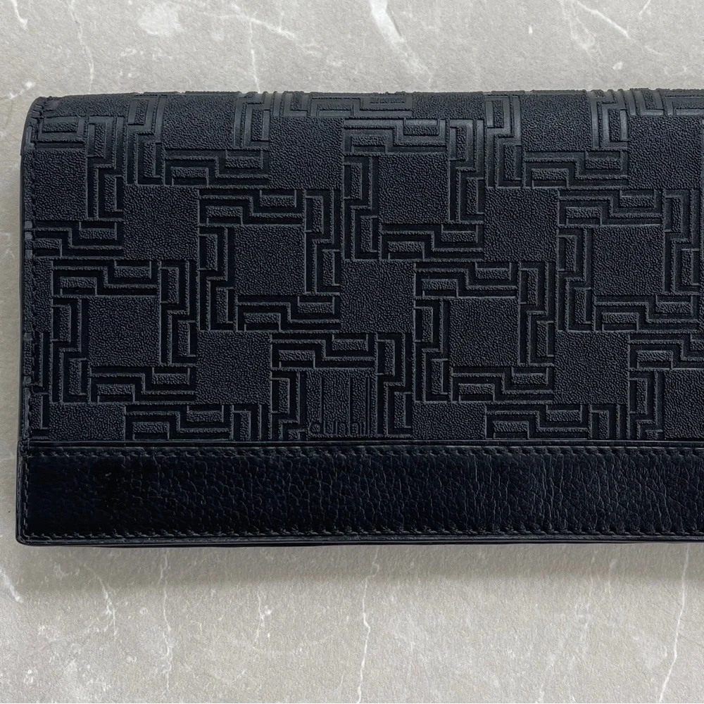 Dunhill D8 Black Coat PVC x Leather Long Men’s 10CC Wallet
